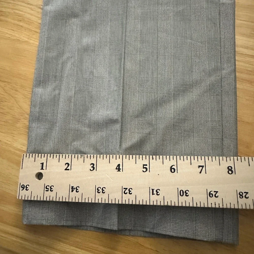 Banana Republic‎ Slim Fit Non-Iron Glen Plaid Dress Pants 35x32 Tan Career